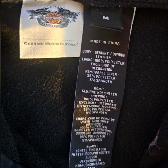 EUC | Authentic Harley-Davidson | Black Hooded Jacket Insert | Embroidered Logo - Picture 3 of 16
